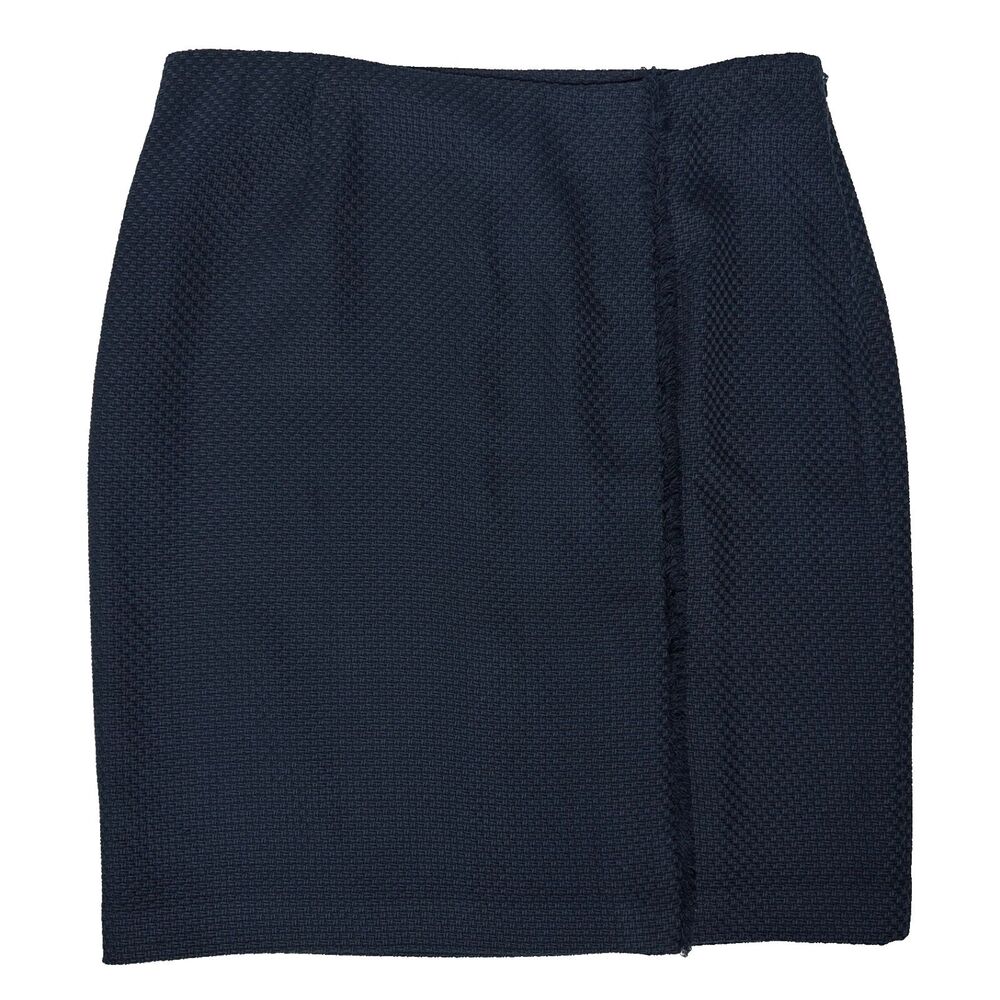 NWT $148 Brooks Brothers Navy Blue Silk Blend Mini Skirt Woven in Italy Women 12